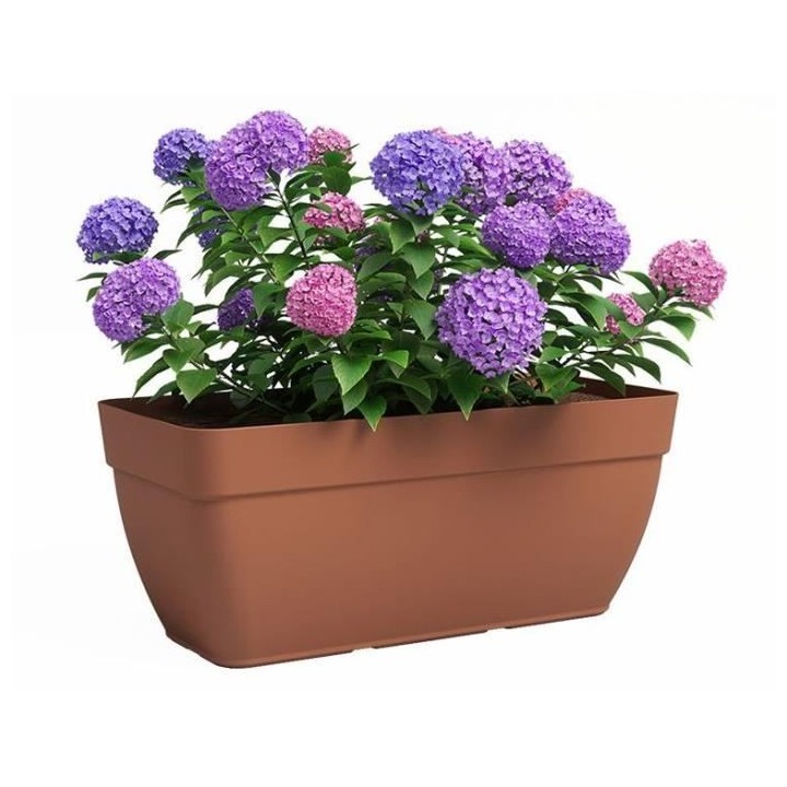 Jardiniere - Plastique - Terre cuite - Rectangulaire - L79 x P37 x H33