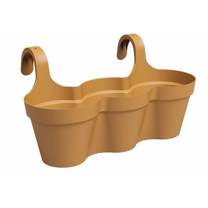 Pot ARTEVASI - CAPRI TRIPLE - Balcon - Jaune miel - L54 x P30,5 x H28