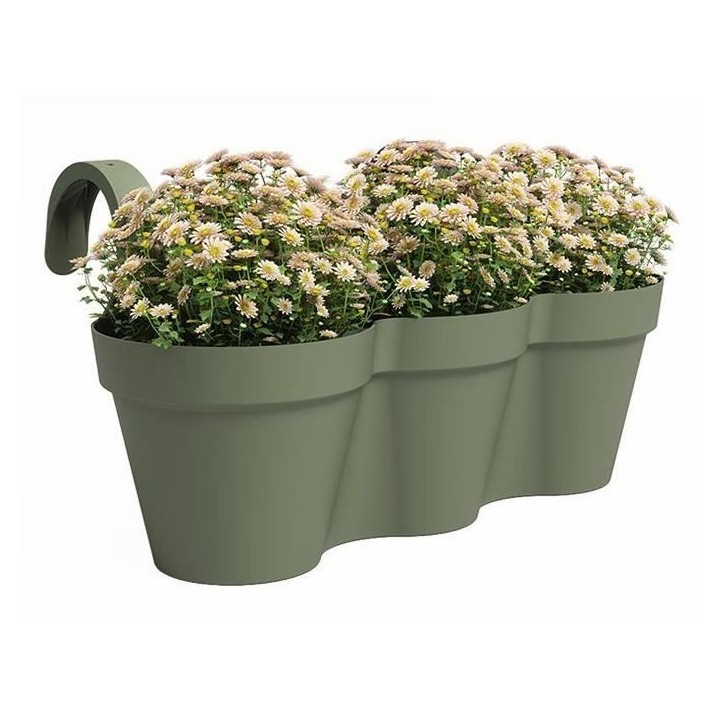 Pot ARTEVASI - CAPRI TRIPLE - Balcon - Vert Cendre� - L54 x P30,5 x