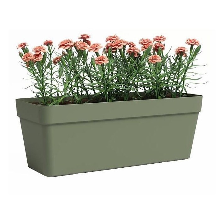 Jardiniere - Plastique - Vert Cendre� - Rectangulaire - L49,9 x P20