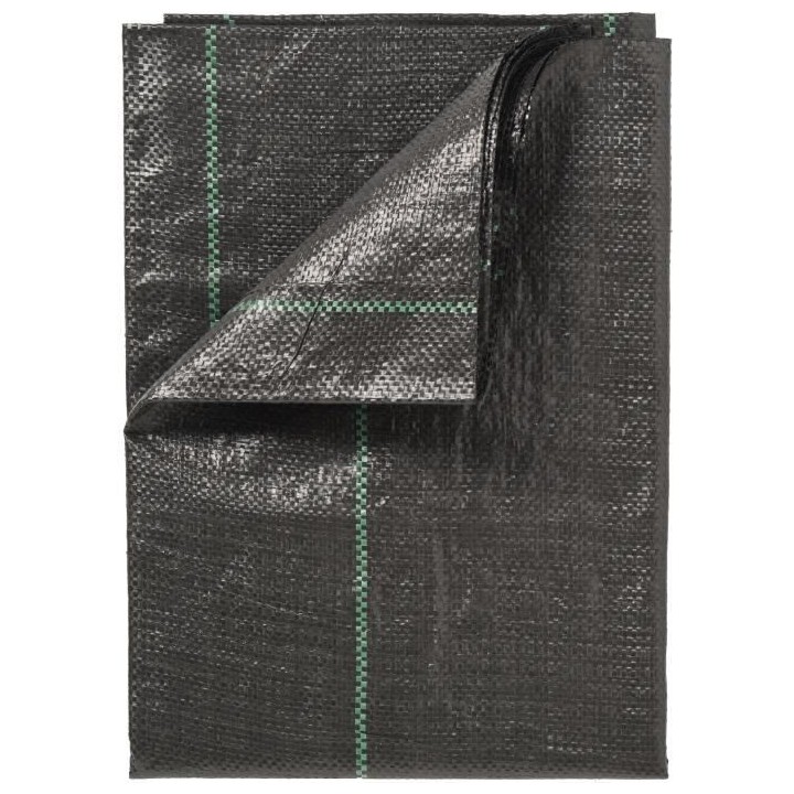 Toile de paillage paysages - NATURE - 100 g/m² - 2 x 10 m - noir - pe