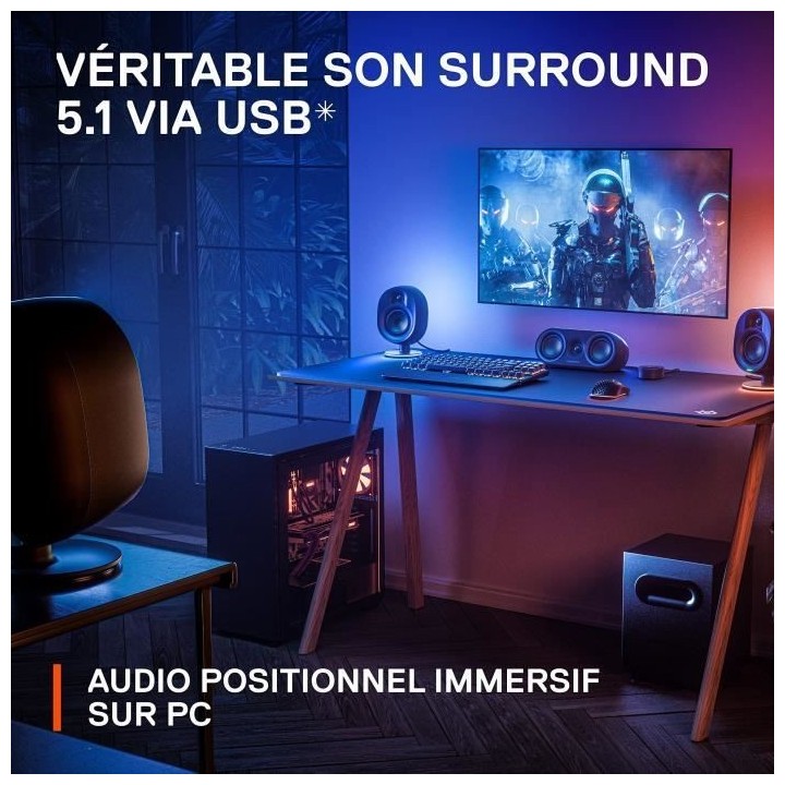 Enceintes d'ordinateur - STEELSERIES - Arena 9 - Son surround 5.1
