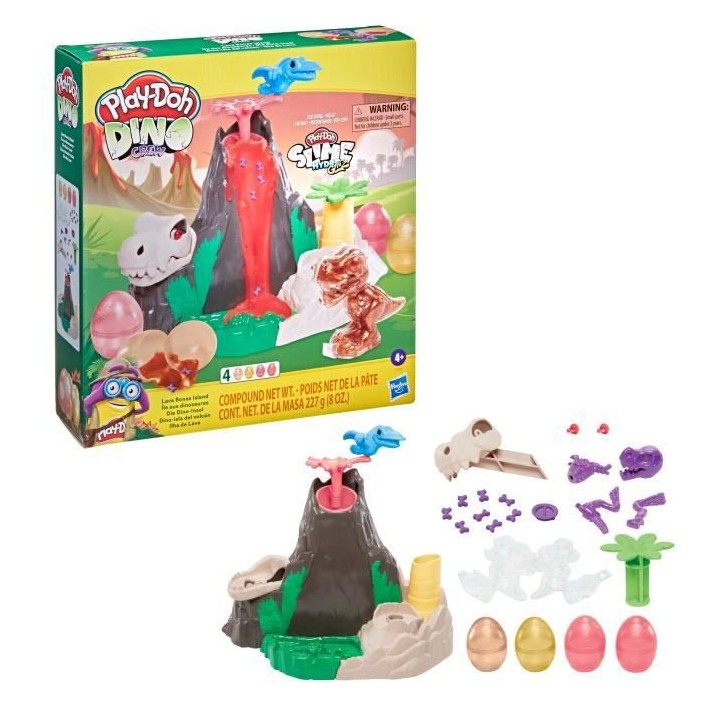 PLAY-DOH - Slime - Dino Crew - Jouet Île aux Dinosaures - avec pâte