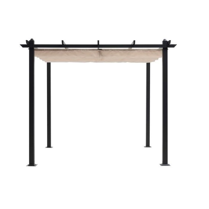 Pergola en aluminium CORDOBA - Beige - 3 x 3 m