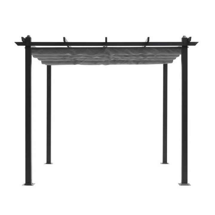 Pergola en aluminium CORDOBA - Gris - 3 x 3 m