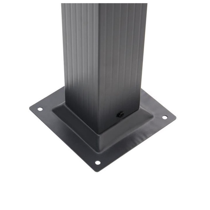 Pergola en aluminium CORDOBA - Gris - 3 x 3 m