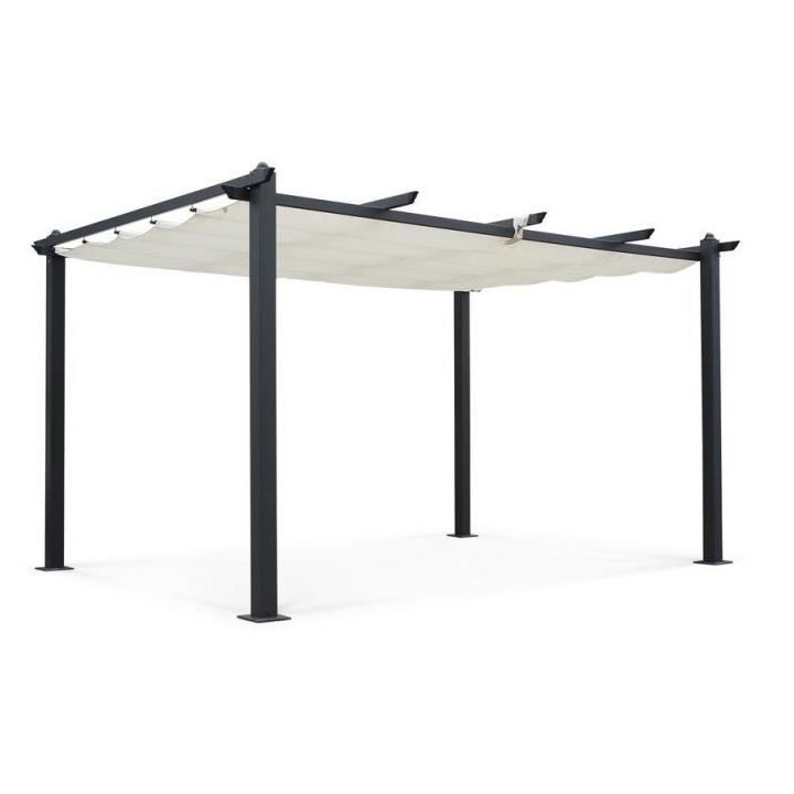 Pergola en aluminium CORDOBA - Ecru - 4 x 3 m