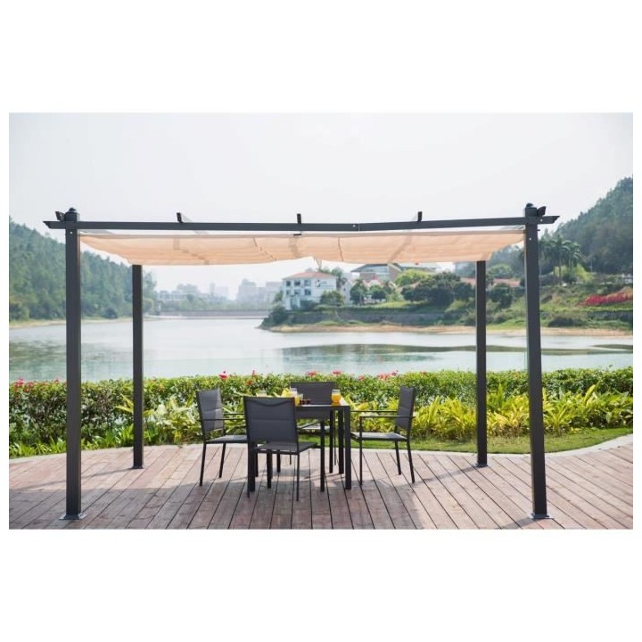 Pergola en aluminium CORDOBA - Ecru - 4 x 3 m
