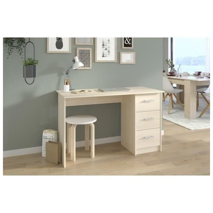 Bureau Essentielle - Panneaux de particules - Beige clair - L 121 x P