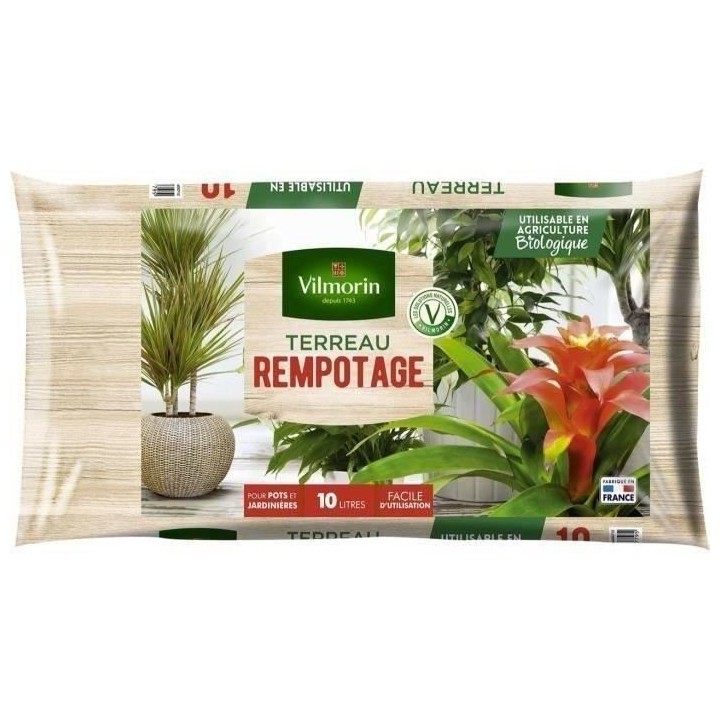 VILMORIN Terreau rempotage plante d'intérieur 10 L