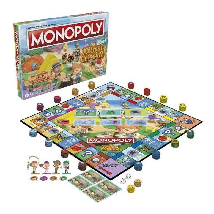 MONOPOLY - édition Animal Crossing New Horizons - plateau de Jeu amus