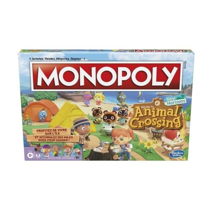 MONOPOLY - édition Animal Crossing New Horizons - plateau de Jeu amus