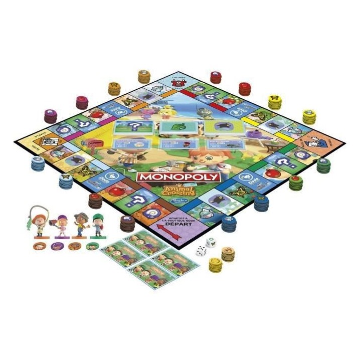 MONOPOLY - édition Animal Crossing New Horizons - plateau de Jeu amus