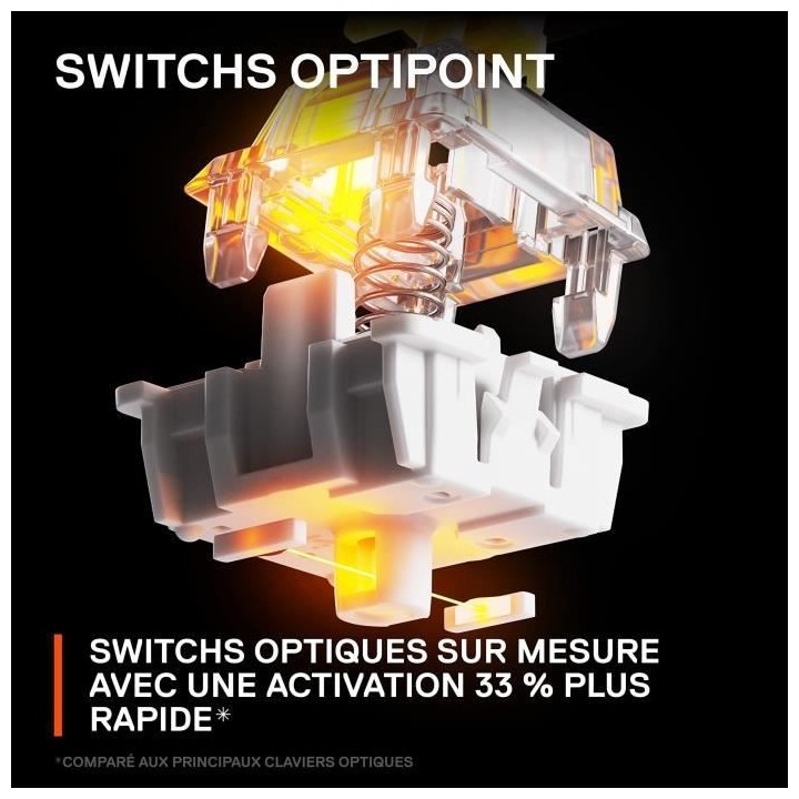 Clavier Gaming - AZERTY - STEELSERIES - Apex 9 TKL FR - Sans Pavé Num