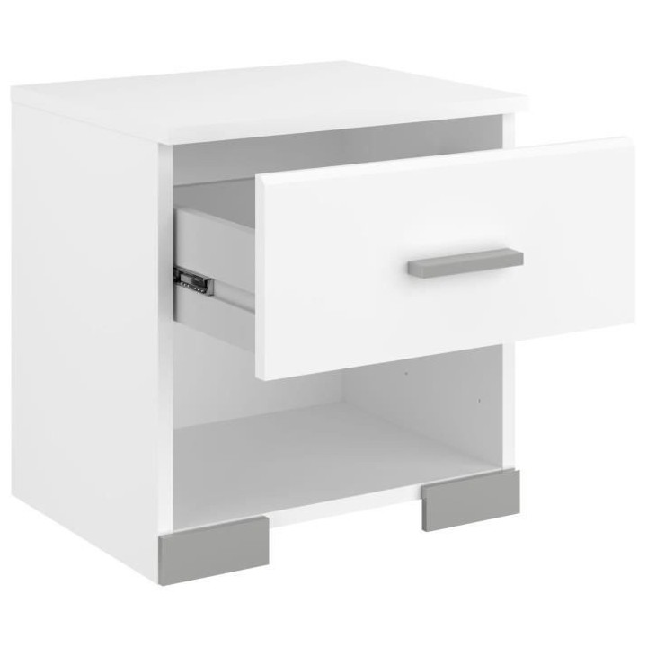 Chambre complete ZODIAC : Lit 140x190 avec tiroir + Armoire 3 portes e