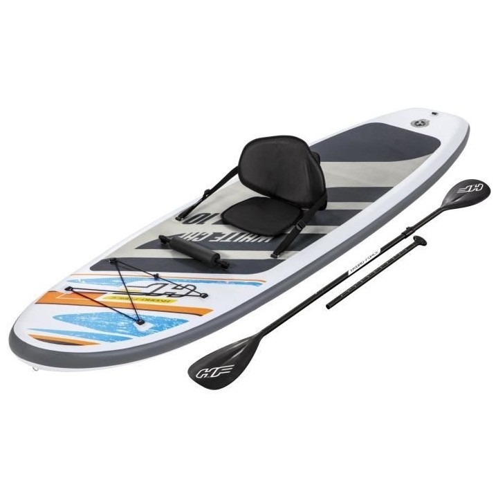 BESTWAY Paddle Kayak gonflable et transformable, Hydro-Force White Cap