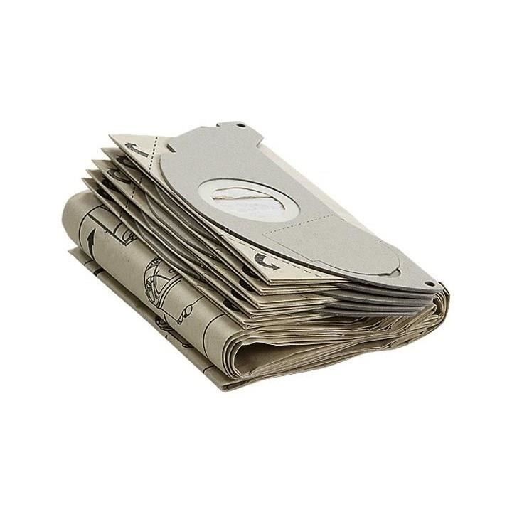 Lot de 5 sachets filtres papiers pour aspirateurs Kärcher A 2120/3001