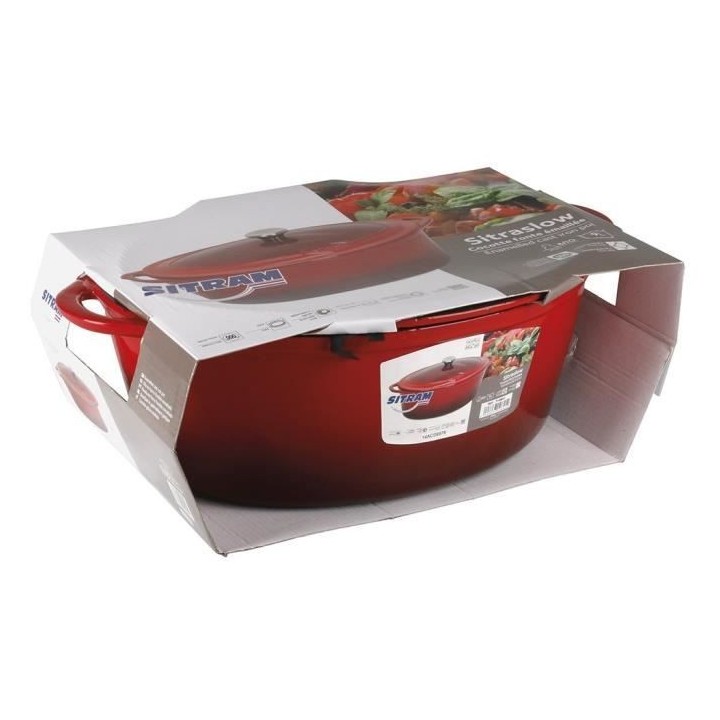 SITRAM SITRASLOW Cocotte ovale en fonte d'acier émaillée - L36 cm -