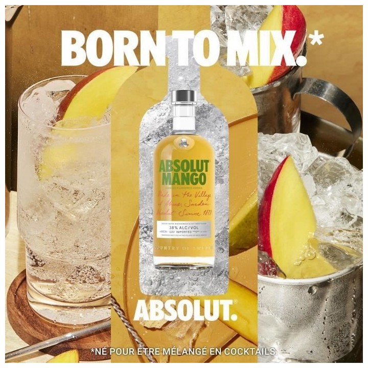 Absolut - Mango - Vodka aromatisée - 38,0% Vol. - 70cl