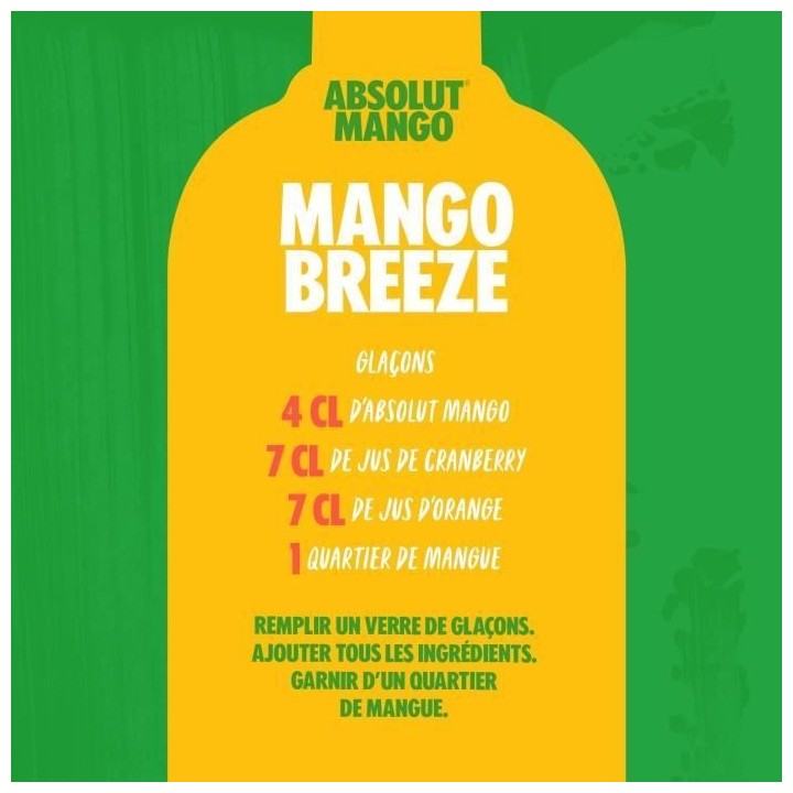 Absolut - Mango - Vodka aromatisée - 38,0% Vol. - 70cl