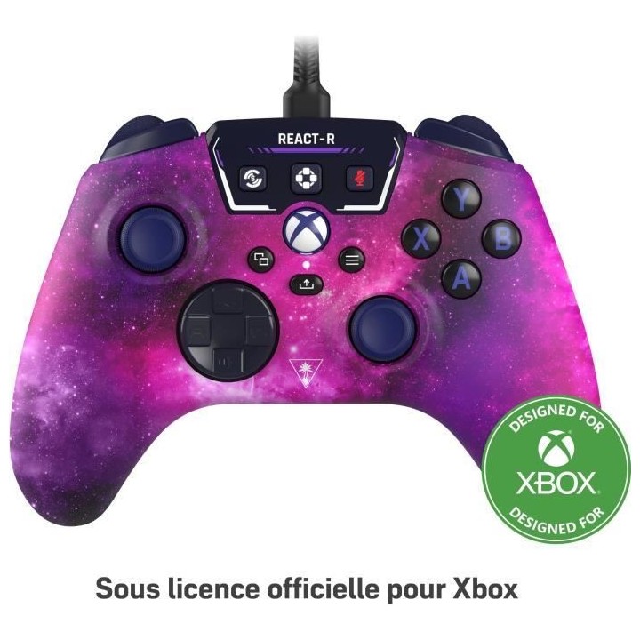 Manette de jeu filaire - TURTLE BEACH - REACT-R - Nebula - Xbox & Wind