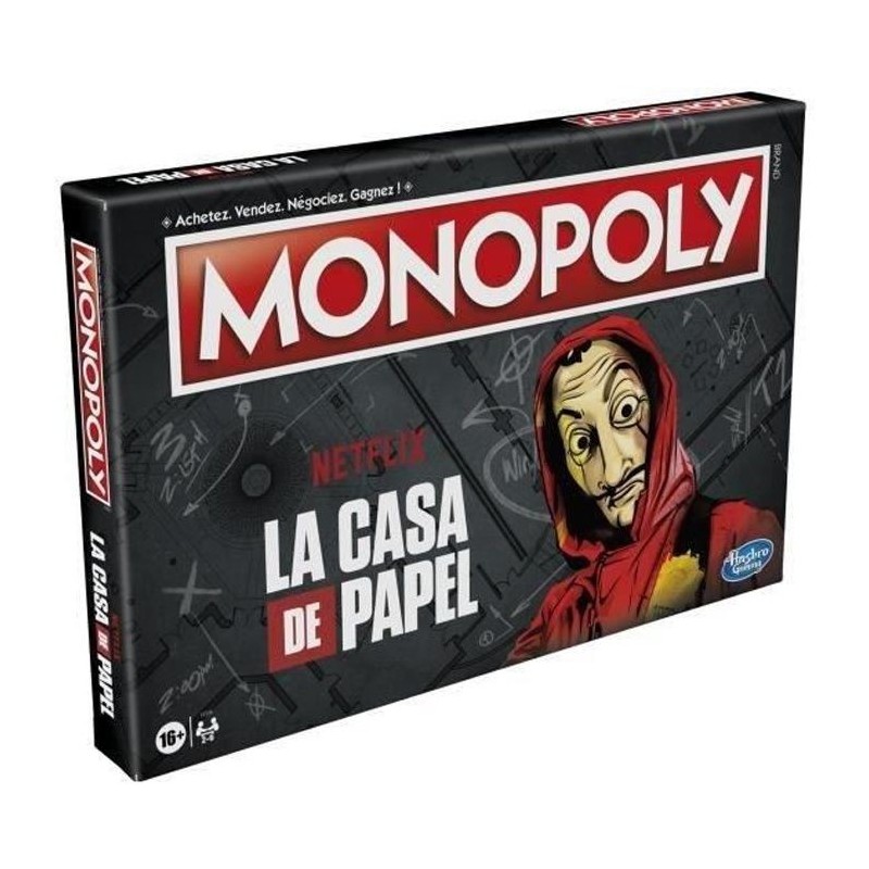 MONOPOLY - édition La Casa de Papel de Netflix - Jeu de plateau pour adolescents et adultes - a partir de 16 ans