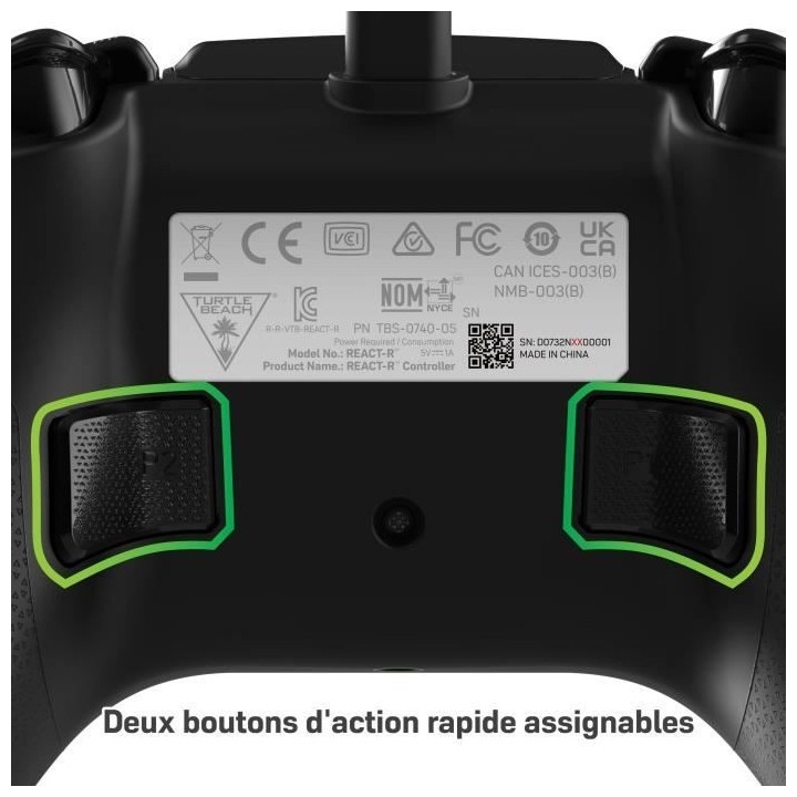Manette de jeu filaire - TURTLE BEACH - REACT-R - Pixel - Xbox & Windo