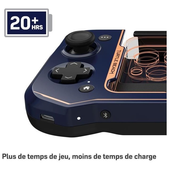 Manette de jeu sans fil - TURTLE BEACH - Atom - Bleu Cobalt - Pour mob