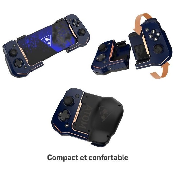 Manette de jeu sans fil - TURTLE BEACH - Atom - Bleu Cobalt - Pour mob