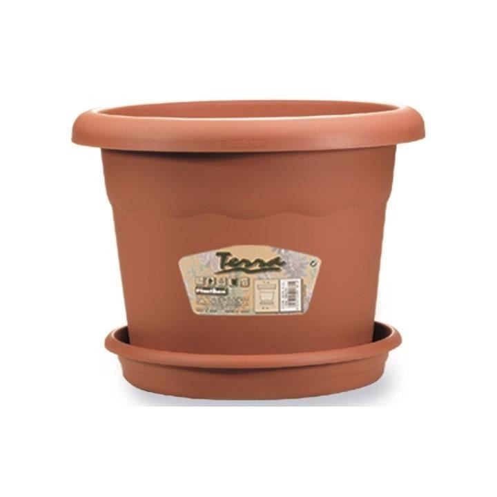 PLASTIKEN Pot a fleurs - Ø 60 cm rond - Terracotta