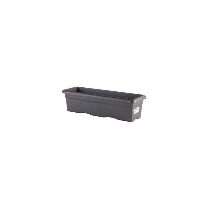 PLASTIKEN Jardiniere rectangulaire - 60 X 33 cm - Anthracite