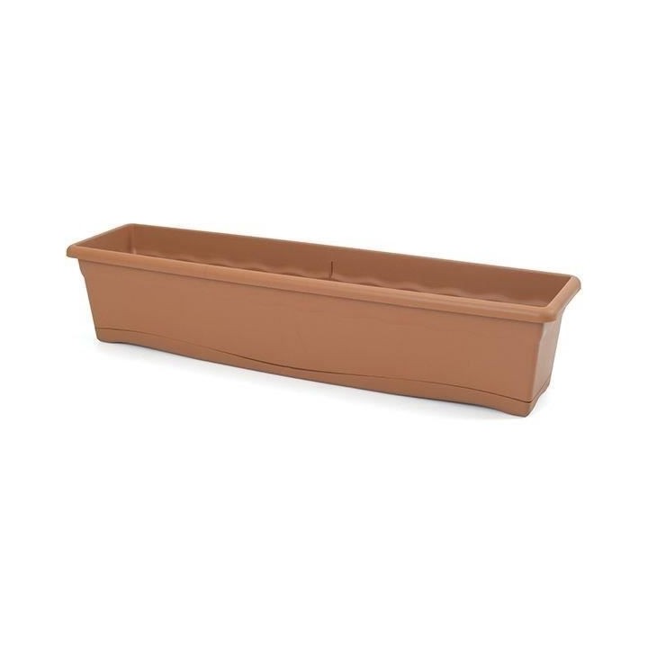 PLASTIKEN Jardiniere rectangulaire Ø 80 X 20 cm avec plateau - Terrac