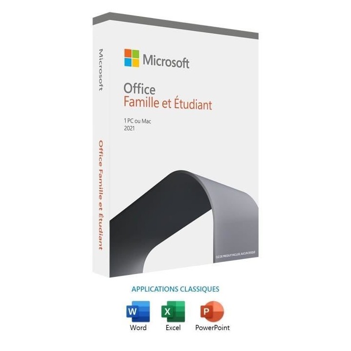 MICROSOFT Office Famille & Etudiant 2021 - Achat définitif