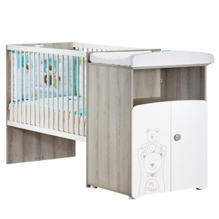 Lit combiné - 120x60cm - Evolutif en 90x190cm - Babyprice Teddy - En