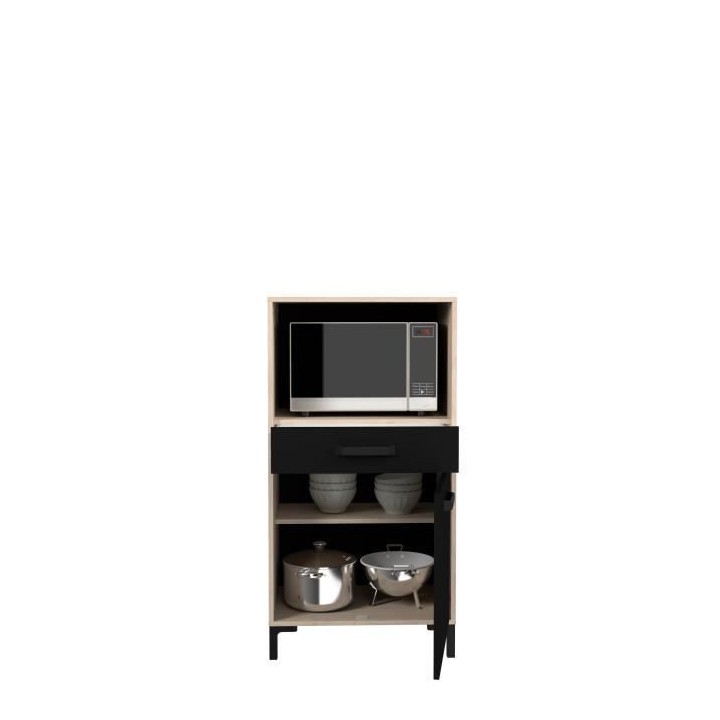 FACTORY Demi colonne 60 cm - 1 porte et 1 tiroir - L 60 x P 43 x H 118