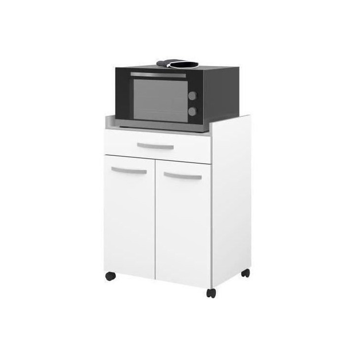 Desserte de cuisine L 60cm - Blanc mat - OSLO