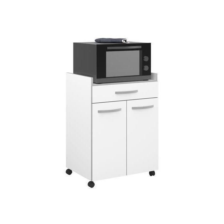 Desserte de cuisine L 60cm - Blanc mat - OSLO