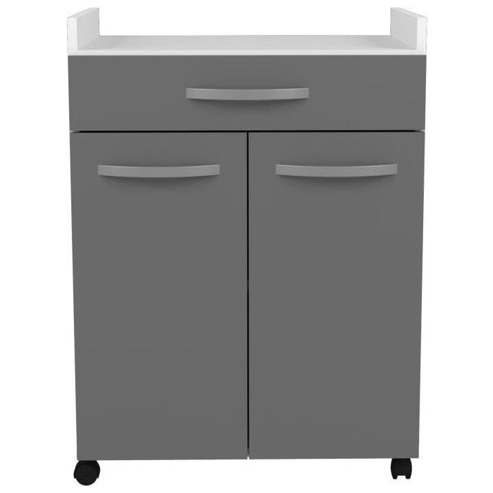 OSLO Desserte de 60 cm - 1 Tiroir et 1 Porte - L 60 x P 44 x H 81 cm -