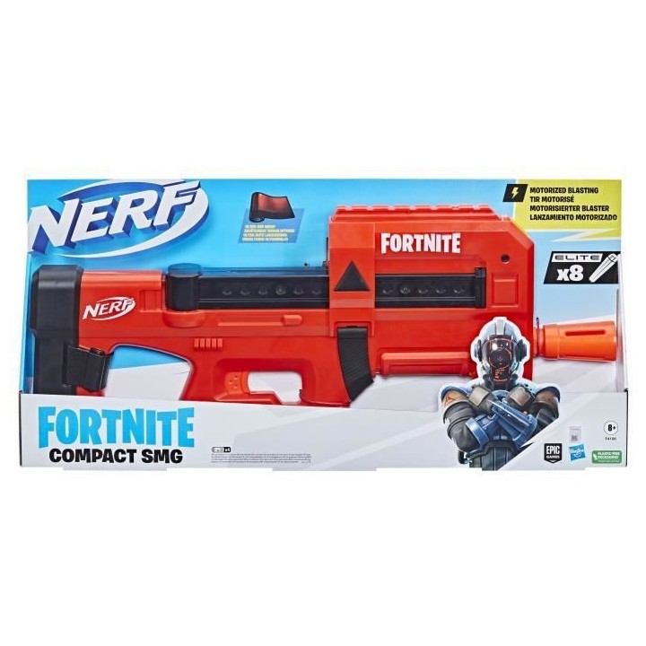 Nerf Fortnite Compact SMG, Blaster a fléchettes motorisé, revetement