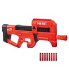 Nerf Fortnite Compact SMG, Blaster a fléchettes motorisé, revetement Ultra Red, chargeur interne 8 fléchettes, inclut 8 fléc