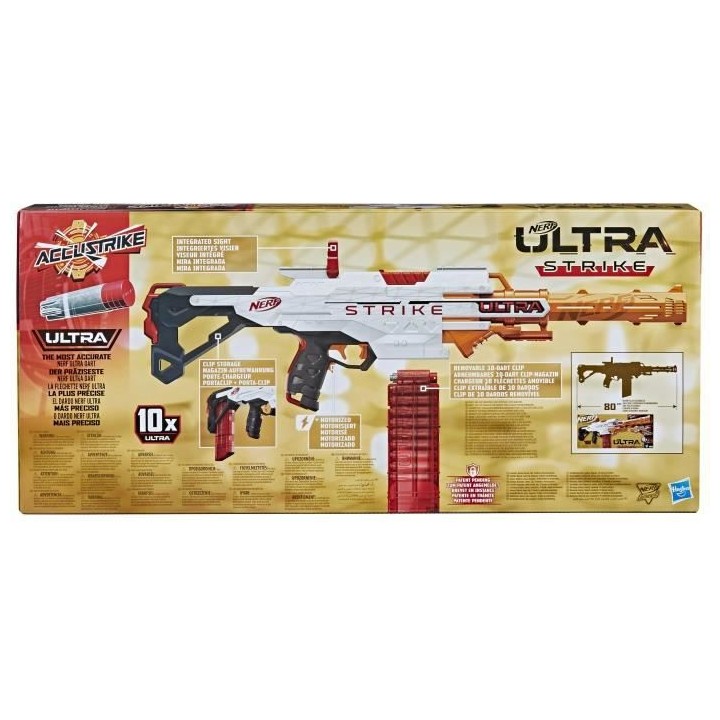 Nerf Ultra, blaster motorisé Strike, chargeur, 10 fléchettes AccuStr