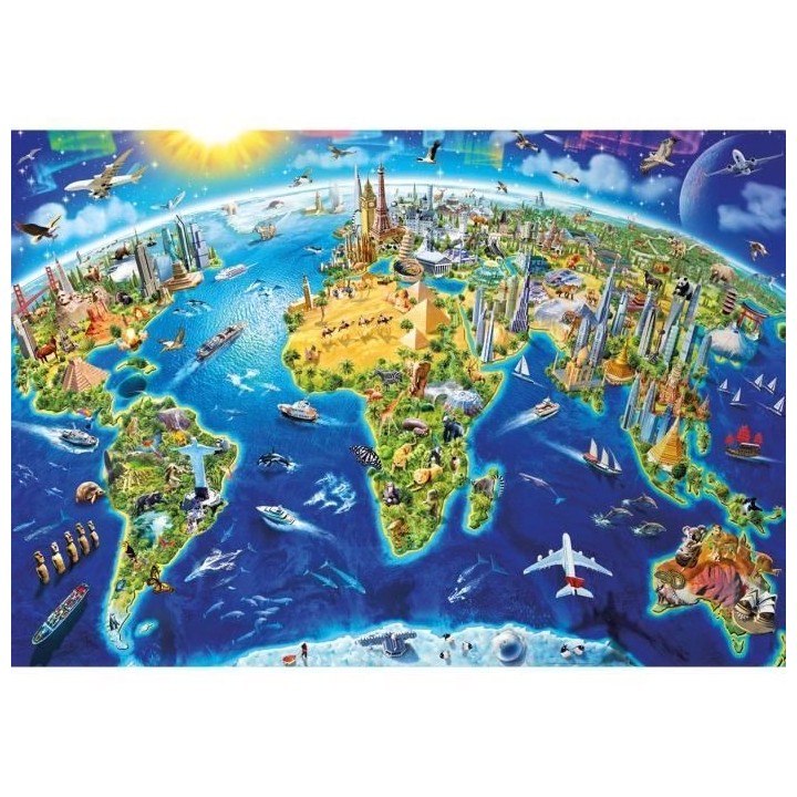 Puzzle Symboles du Monde 2000 pieces - EDUCA - Tableaux et peintures -