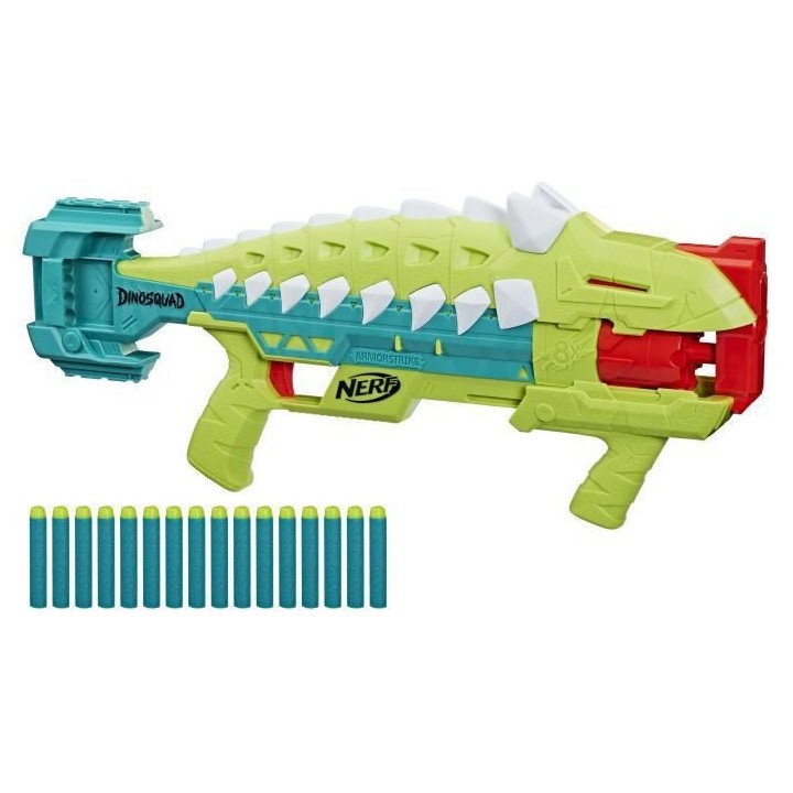 Nerf DinoSquad Armorstrike blaster a fléchettes, barillet rotatif 8 