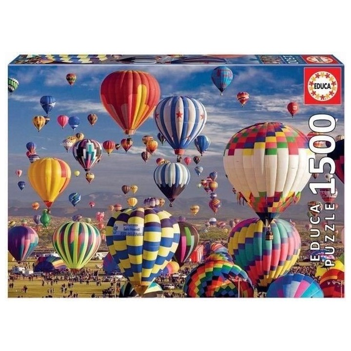 Puzzle - EDUCA - 1500 pieces - Montgolfieres multicolores