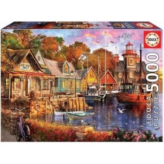 Puzzle paysage et nature - EDUCA - Coucher de soleil sur Le Port - 500