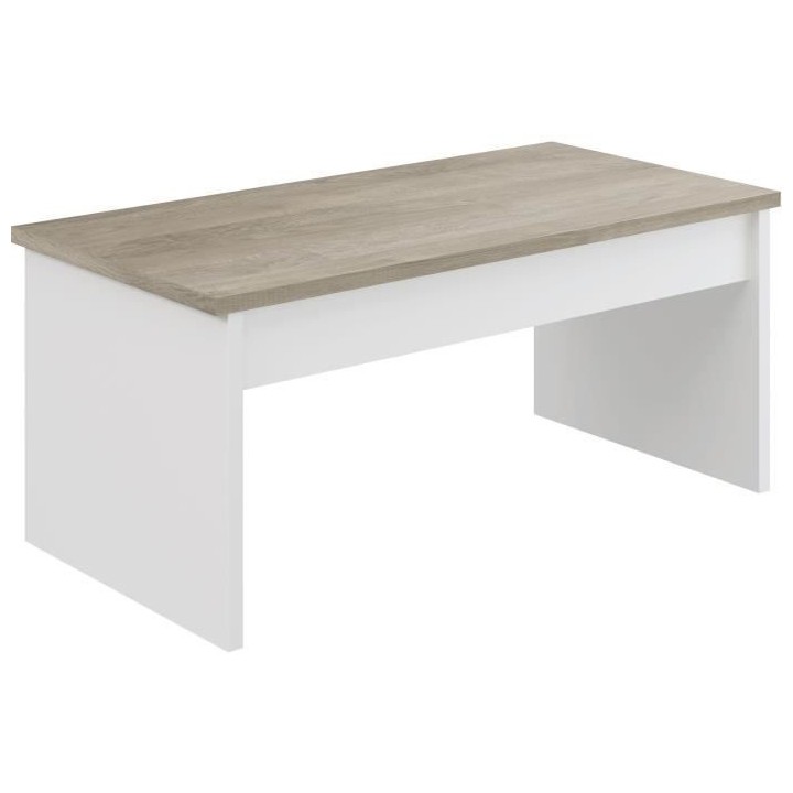 Table Basse Classique Blanche - L 100 p 50 x H 44 cm