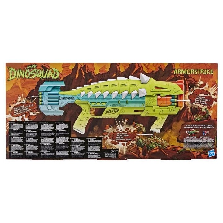 Nerf DinoSquad Armorstrike blaster a fléchettes, barillet rotatif 8 