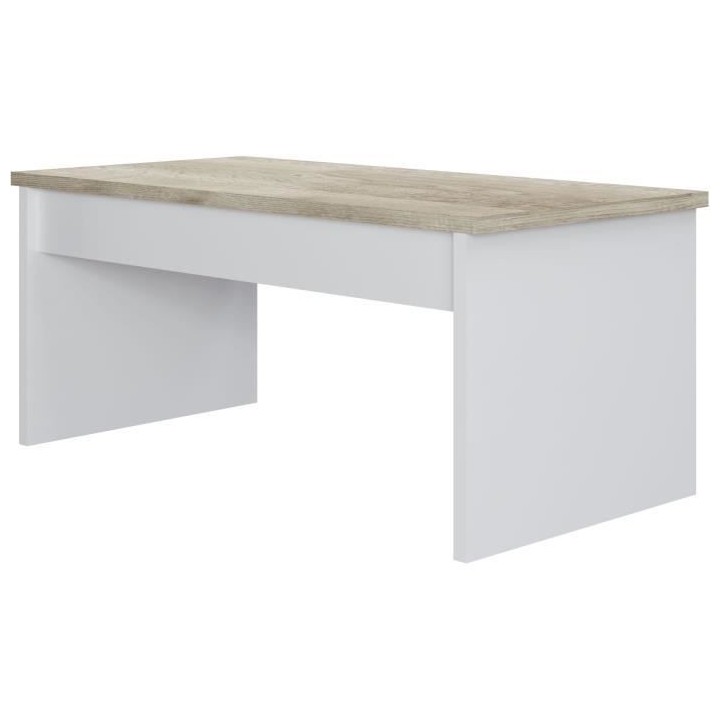 Table Basse Classique Blanche - L 100 p 50 x H 44 cm