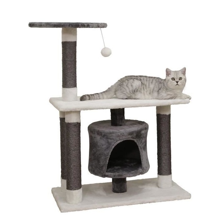 Arbre a chat Jade Darklight, 96 cm, blanc/gris