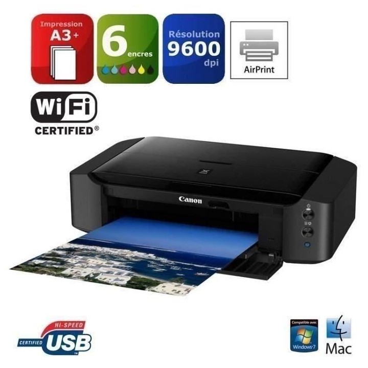 Imprimante Canon pro jet d'encre Pixma iP8750 - Résolution 9600x2400d